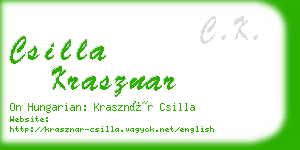 csilla krasznar business card